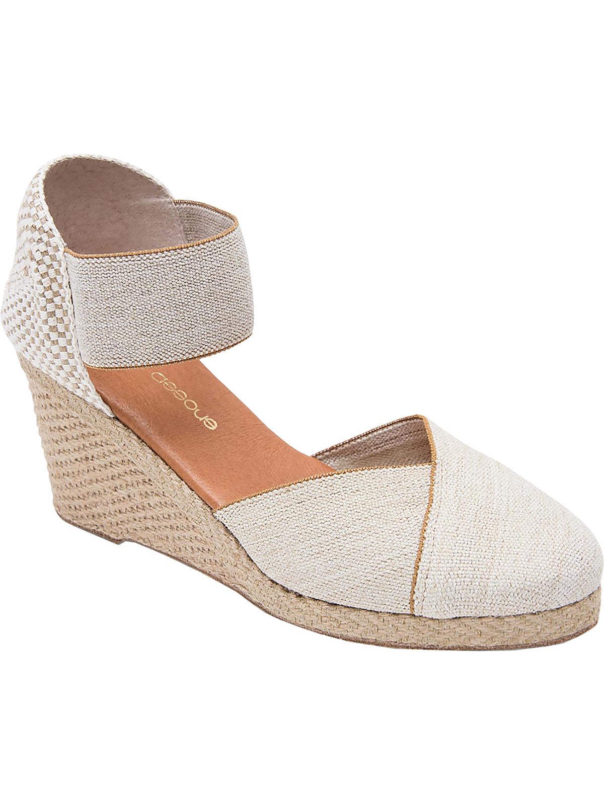 André Assous Womens Anouka Espadrille Round Toe Wedge Sandals